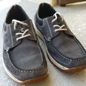 👞👞👑Clarks men's grey/blue boat shoes🥰
